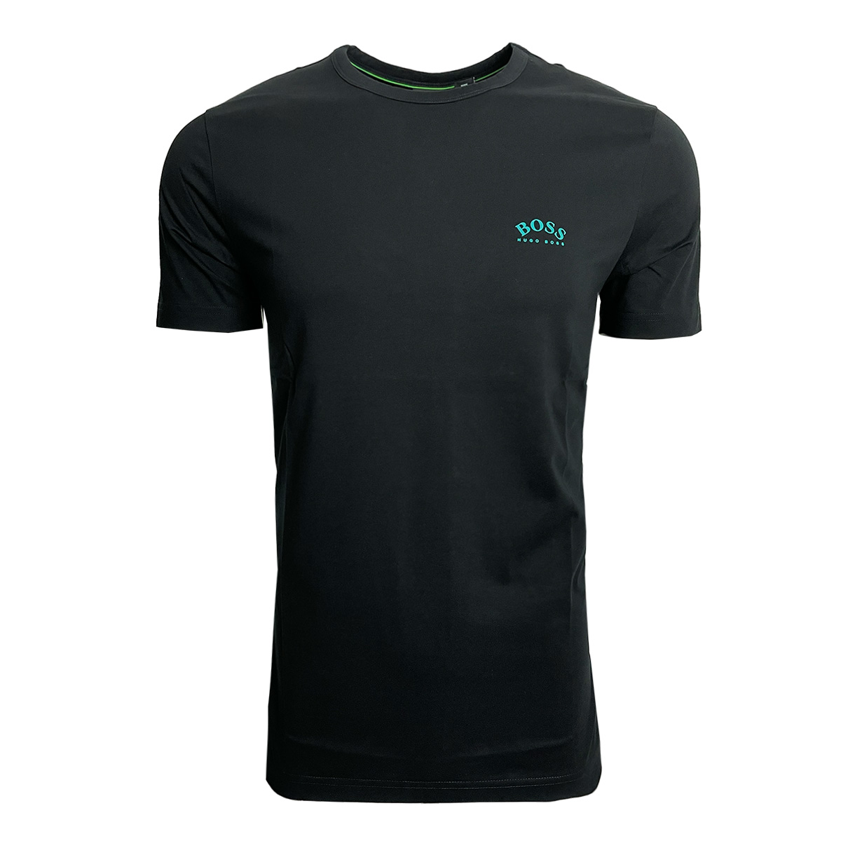 Hugo Boss T-shirt with Stylish Curved Logo 50412363 011 - BLACK
