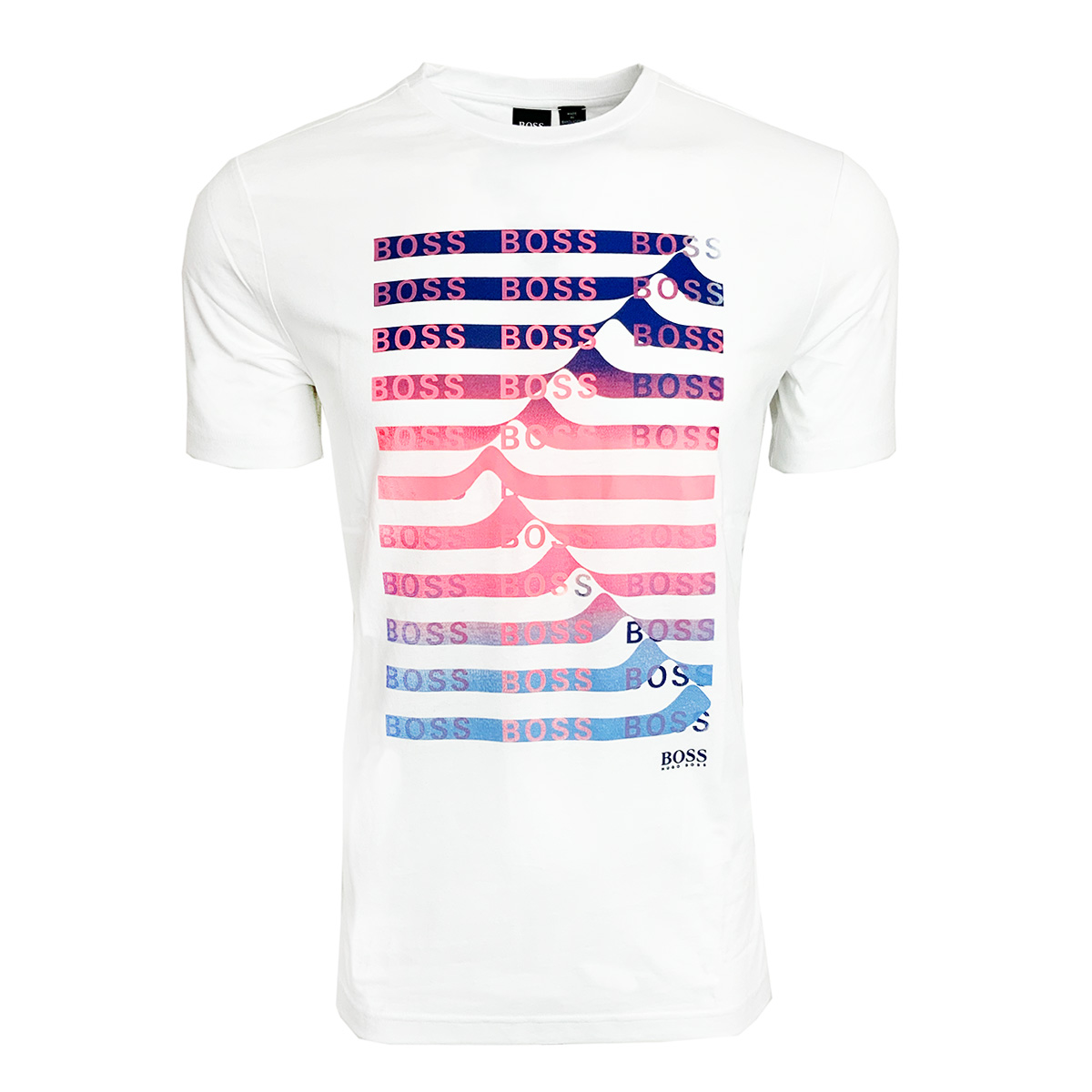 Hugo Boss T-shirt with striped logo artwork 50452846 100 White