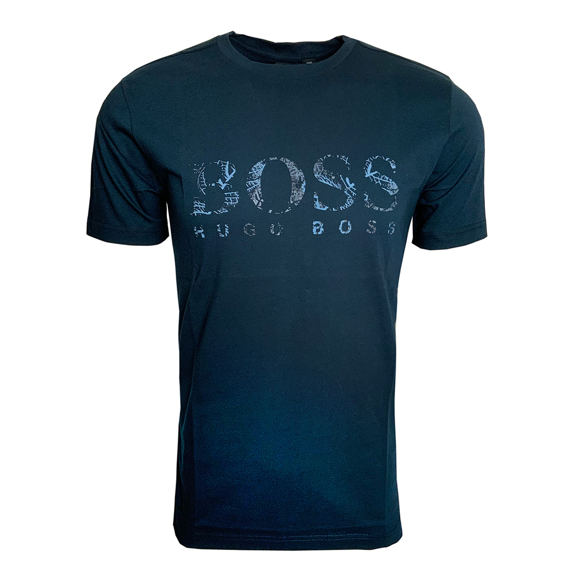 Hugo Boss T-shirt with Botanic-Print Logo 50448683 410 NAVY